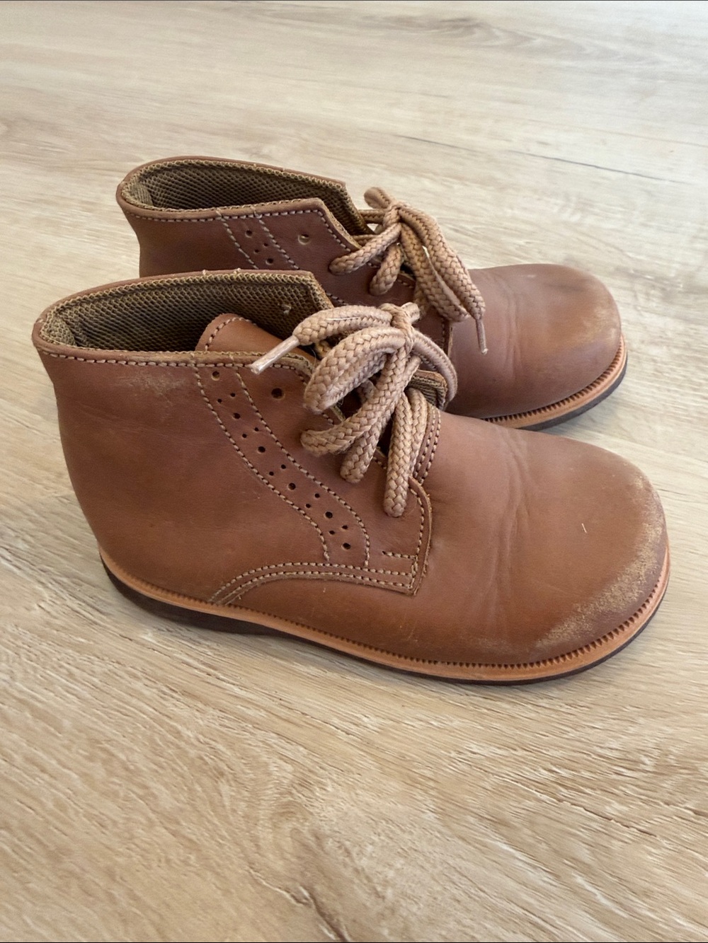 Classic Toddler Walker Boots in Brown Leather